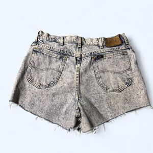 Lee high waisted acid wash denim vintage Women's Blue Shorts Y2K 34 waist